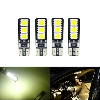 

4pcs/lot T10 W5W Canbus 6 SMD 5050 194 12V No Error Free Car Tail Turn Indicator LED Bulbs Light Lamp Tail lights Light Bulb