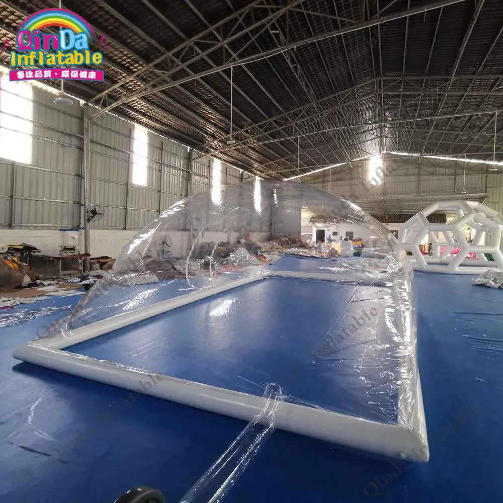 Inflatable 7X4x3m Bubble Tent For Swimming Pool Cover, Factory Price Inflatable Pool Cover Tent For Hotel price factory inflatable swimming pool cover tent inflatable pool dome tent for winner use