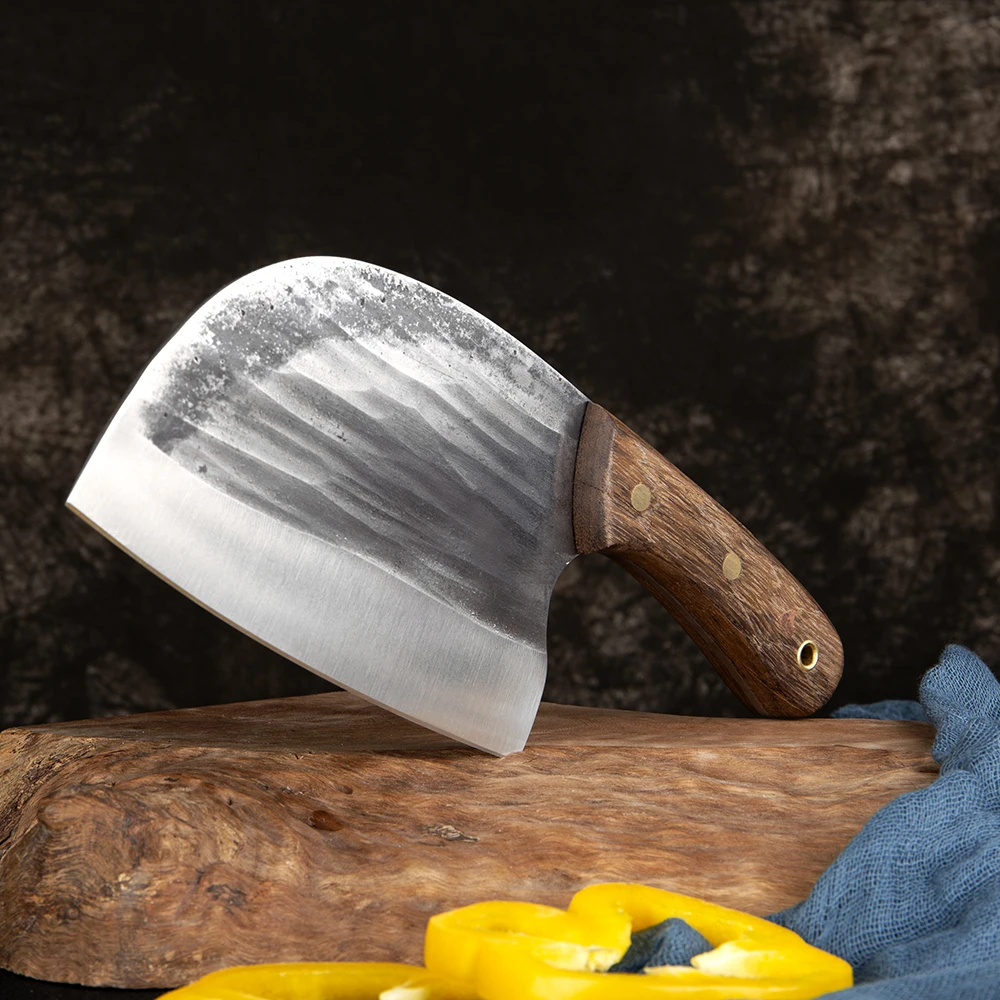 XITUO Handmade Butcher Knife High Carbon Steel Kitchen Chef Extra Wide Blade Solid Wood Handle Cooking Tools | Дом и сад