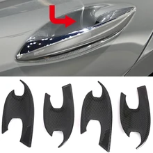 Для hyundai Sonata внешние аксессуары ABS углеродное волокно Боковая дверь чаши Крышка отделка 4 шт. стайлинга автомобилей