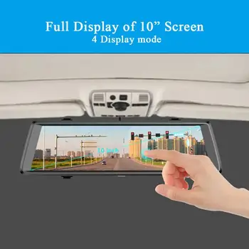 

Streaming Media Driving Recorder New 10 Inch Full Screen Smart Rearview Mirror HD Telescopic Lens Dual Electronic Dog