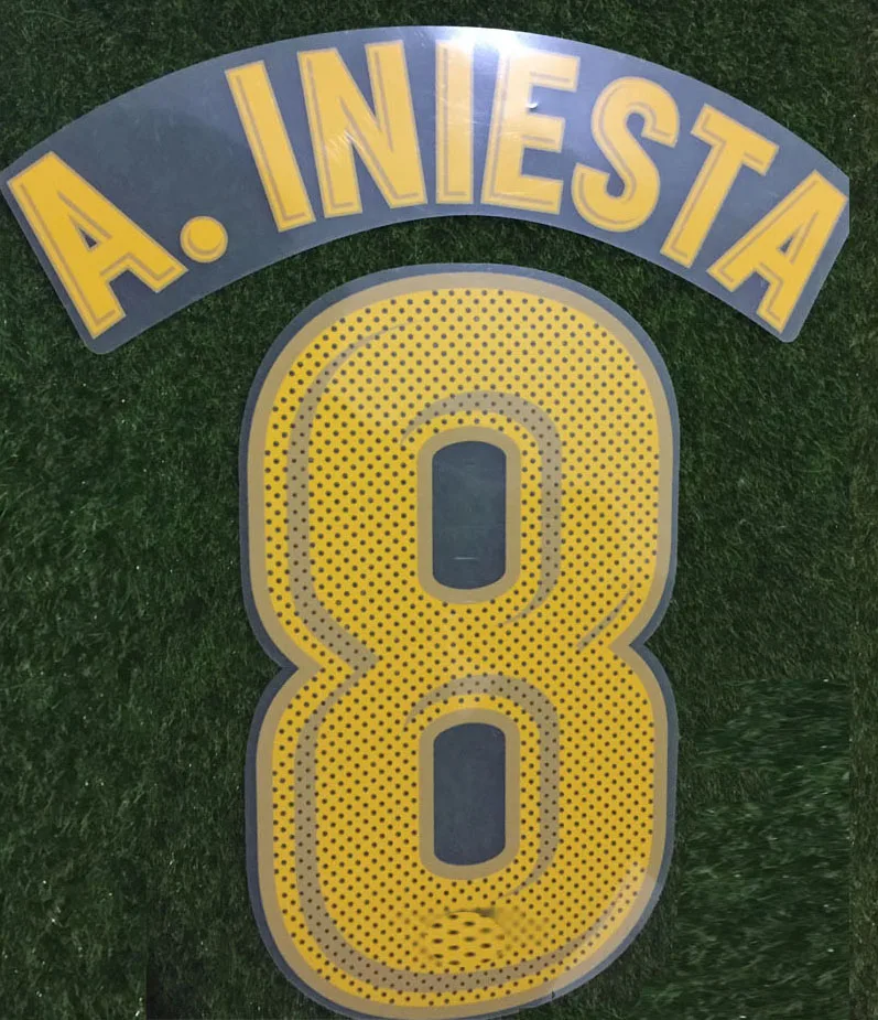 10 Messi Nameset Suarez Iniesta Nameset проигрыватель версия Флокирование дома и 3-я футбольная нашивка