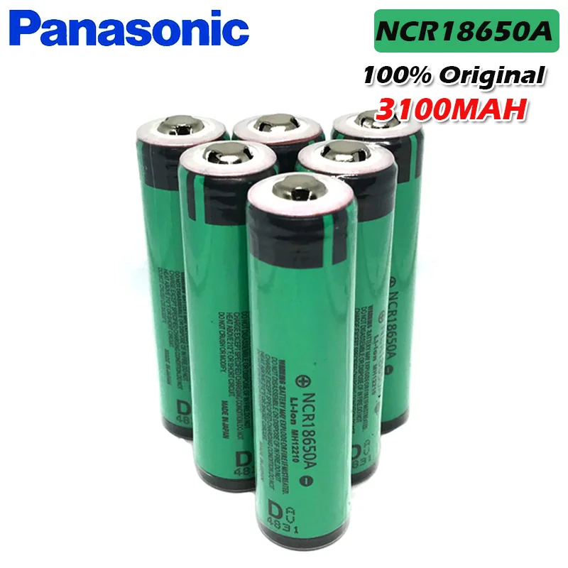 Panasonic 18650 литий ионная аккумуляторная батарея 3 7 V 3100mAh NCR18650A с защитной панелью для