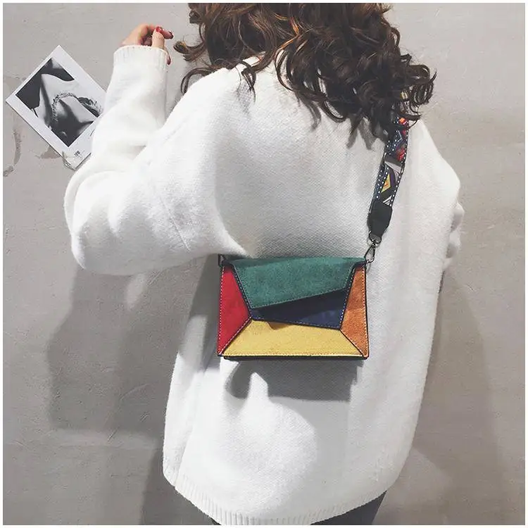 colors patchwork bag bags women's handbags (7)