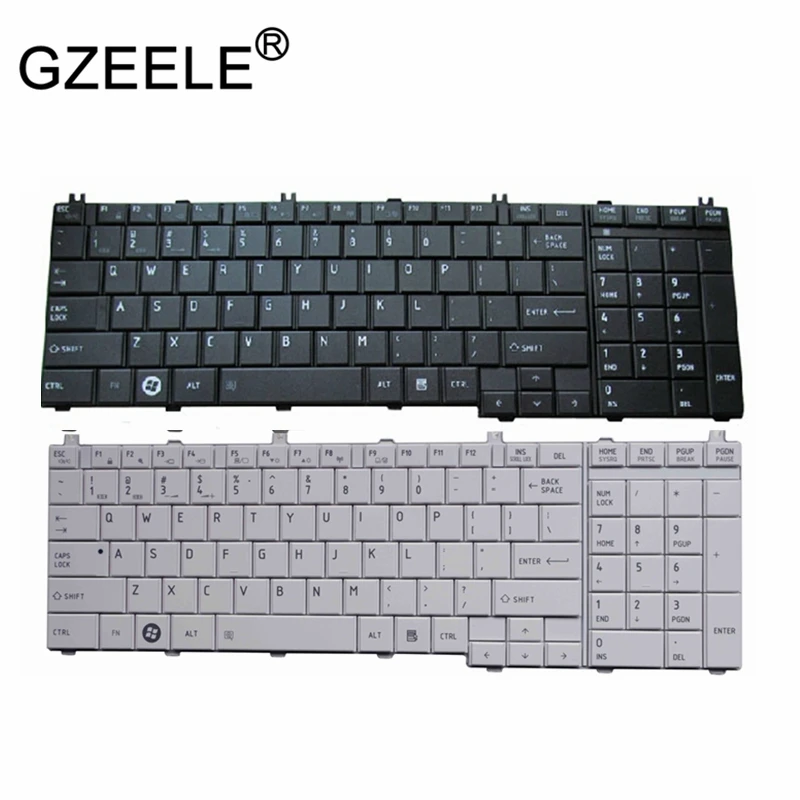 Gzeele Teclado Inglês para Toshiba Satellite L670 L670d L675 L675d C660 C660d C655 L655 L655d C650 C650d L650 C670 L750 L750d
