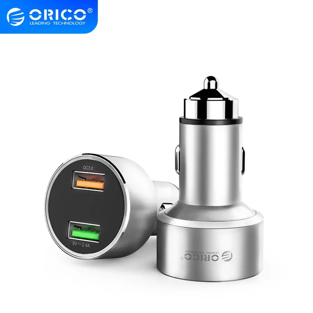 Автомобильное зарядное устройство ORICO QC3.0 30 Вт Max Dual USB для автомобильного
