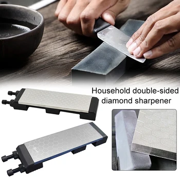 

Double-Side Sharpener Diamond Whetstone Knife Sharpening Stone Kitchen Grit Chef Knife Grinding Tool 400/1000 Grit
