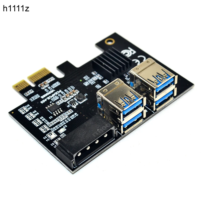 Riser PCI Express USB 3.0 1 to 4 Expansion Card PCI-E 1X 16X for Video Graphics BTC Miner Mining Add On Cards | Компьютеры и офис