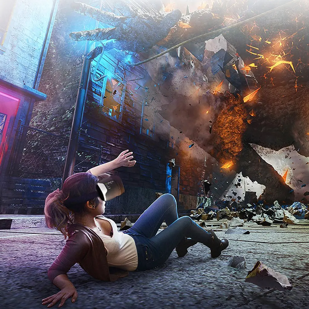 ABS эргономичный дизайн VR очки 1080P гарнитура Virtual Storm Magic для Shinecon совместим с 4,7-6,0 дюймовым смартфоном