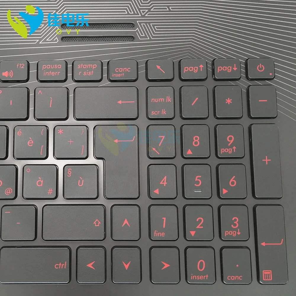 이탈리안 백라이트 키보드, ASUS ROG GL752VW GL752 VM GL752VL IT 게임용 키보드 커버, 상단 케이스 팜레스트 90NB0A41