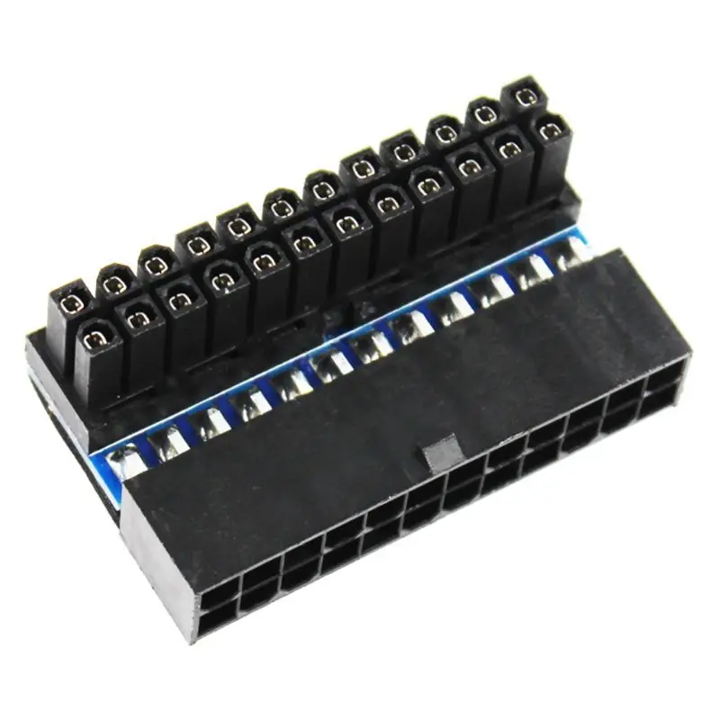 

24Pin Female to Male Power Adapter 90 Degree Motherboard Durable 24Pin Connector