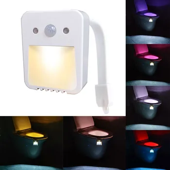 

Toilet Night Light Light 8 Colors Changing Toilet Bowl Nightlight for Bathroom