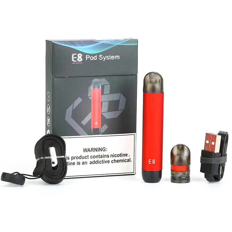 E8 Pod System Electronic Cigarette Kit 350mah Battery Micro USB Chnaging Port 1.2ml Capacity Protable Vape pen | Электроника