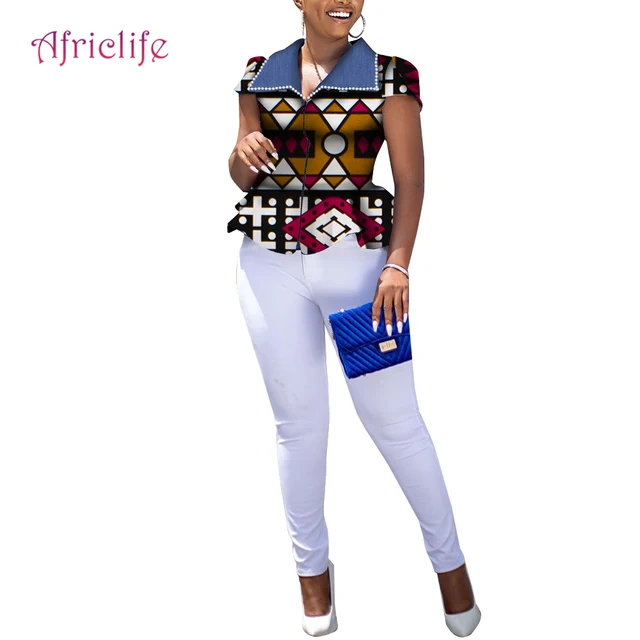 peplum blouse with front zip