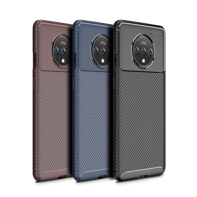 

For Oneplus 7T Case Business Style Silicone Rubber Shell Coque Back Phone Cover For Oneplus 7T Protective Case For Oneplus 7T