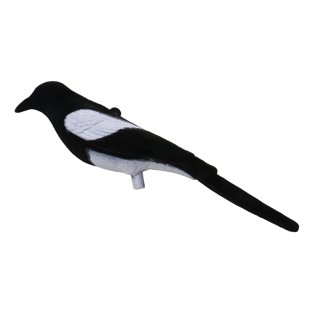Full Flocked Realistic Calling Magpie Decoy Shooting/Hunting Decoying Lures