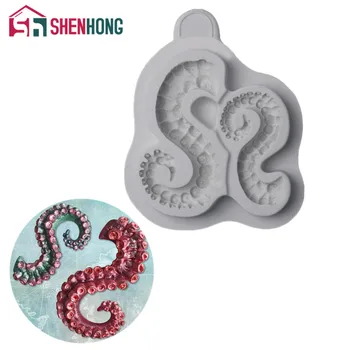 

Sea Tentacles Silicone Mold for Fondant Cake Decor Cupcakes, Sugarcraft, Cookies, Candies, Cards and Clay Bakeware