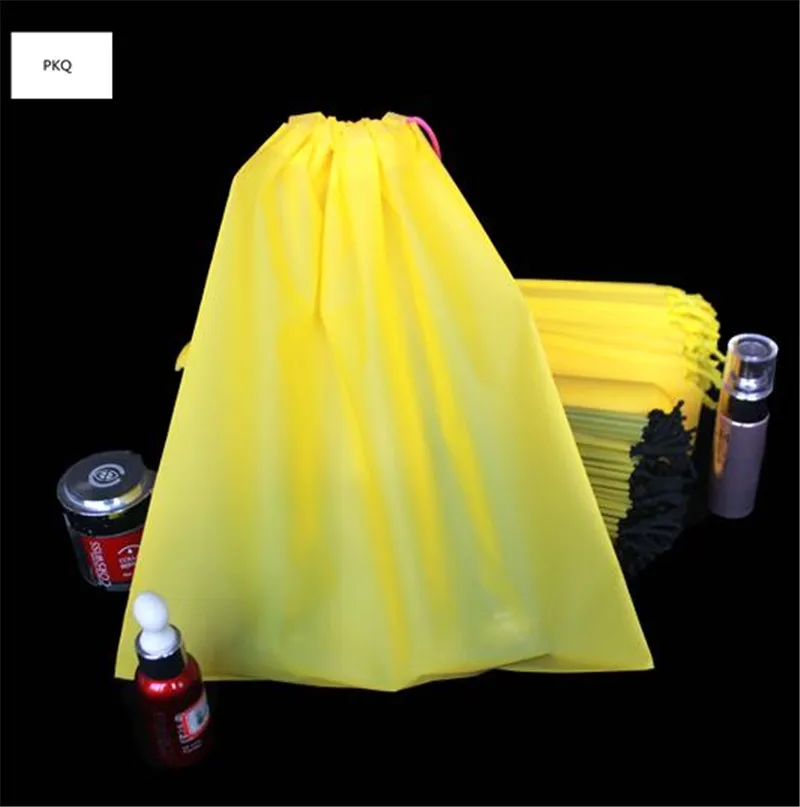 Желтый матовый EVA Drawstring Чехол дорожная сумка для хранения Портативная сумка для хранения одежды багажные сумки водонепроницаемая сумка для одежды сумка для обуви