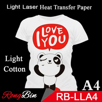

50 Sheets A4 Sublimation Machine Laser Light Transfer Paper Best Laser T shirt Transfer Paper for Light Cotton Fabric