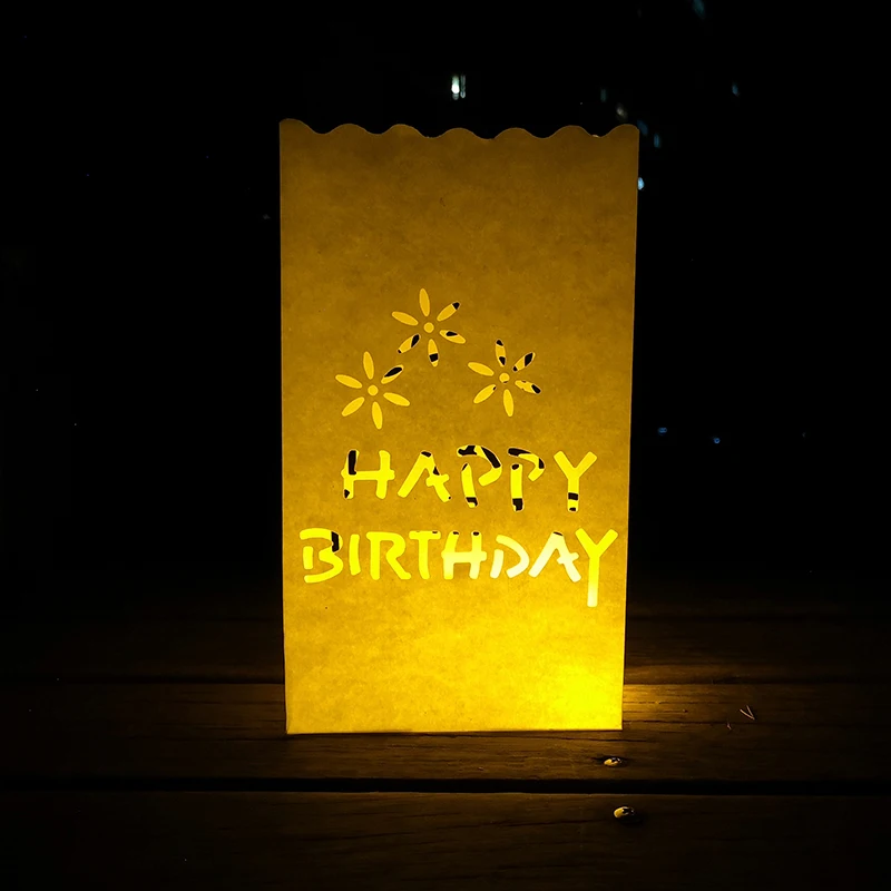 10pcs Paper Lantern Candle Bags light Holder Birthday Wedding Home Party Decor 