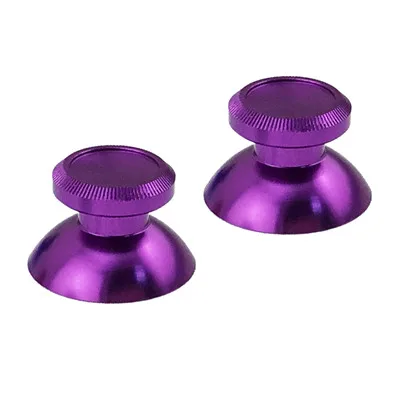 Фиолетовый Алюминиевый металлический 3D Аналоговый джойстик для Playstation 4 PS4 Slim Pro thumb Stick grip cap Замена для xbox ONE контроллер - Цвет: Фиолетовый