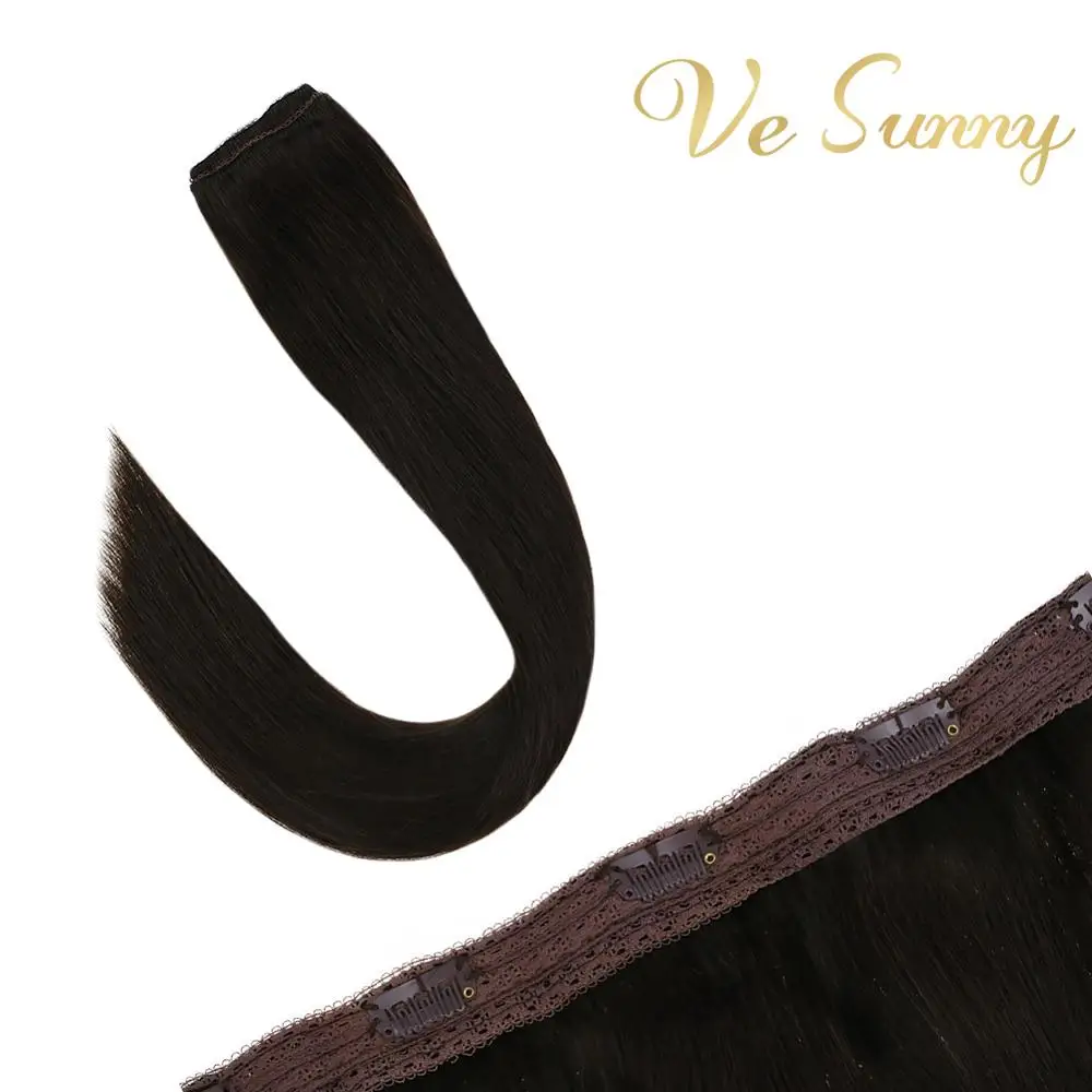 VeSunny одна штука накладные волосы на заколках человеческие двойной уток #2