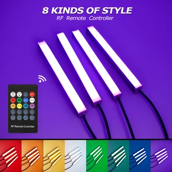 

LED Car Foot Light Ambient Lamp With USB Wireless Remote Music and Phone APP Control Automotive Interior Decorative Lights