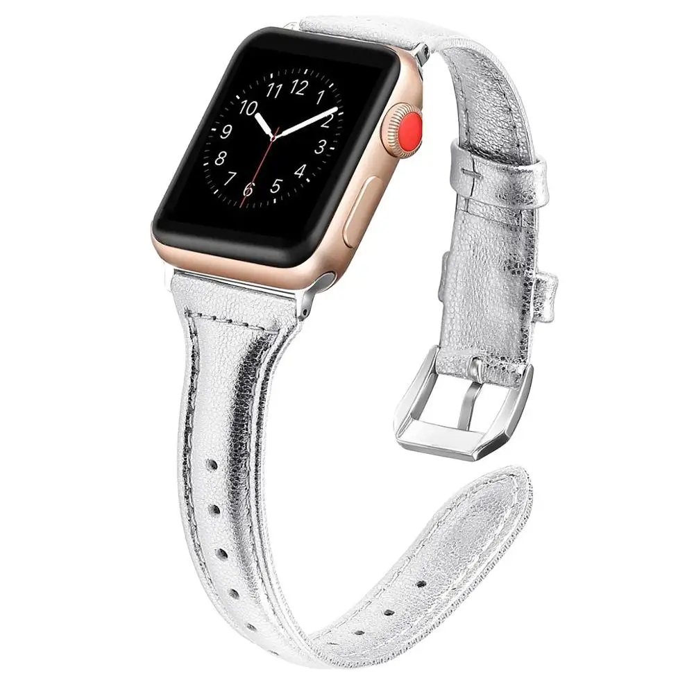Ремешок из натуральной кожи для Apple Watch браслет iWatch Series 5 4 3 2 1 42/44 мм 38/40 мм|Ремешки