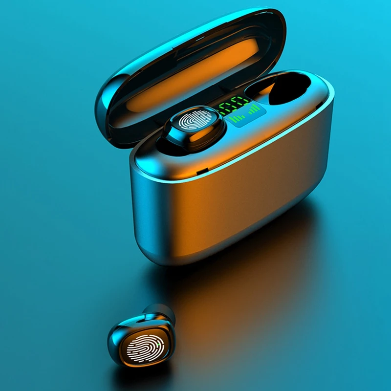 Tws Wireless Bluetooth Headset Wireless Binaural Call In Ear LED Display with Microphone