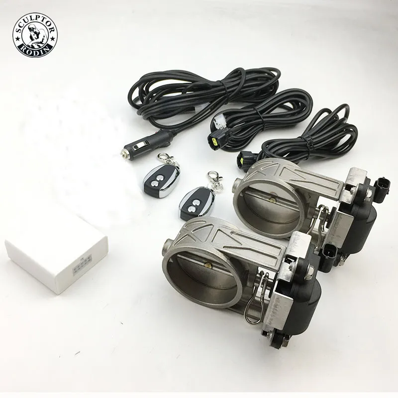 Electric exhaust valve controller kit with two 2.0 "/ 2.5" / 2.5 "/ 2.75" / 3 "adjustable dual return air downspouts