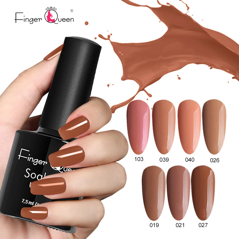 Fingerqueen, элегантный модный дизайн, лак для ногтей для женщин, многоцветный Гель-лак, блестящий, 168, однотонный, цветной гель, УФ, 7,5 мл, BLC