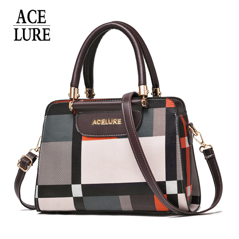 

ACELURE Fashion Brand Women's Shoulder Bag for Women Leather Handbag Patchwork High Quality Ladies Hand Bag Tote Bolsas Feminina