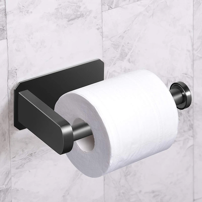 Toilet Paper Holder Self Adhesive Kitchen Washroom Adhesive Toilet Roll  Holder No Drilling for Bathroom Stick on Wall Stainless - AliExpress