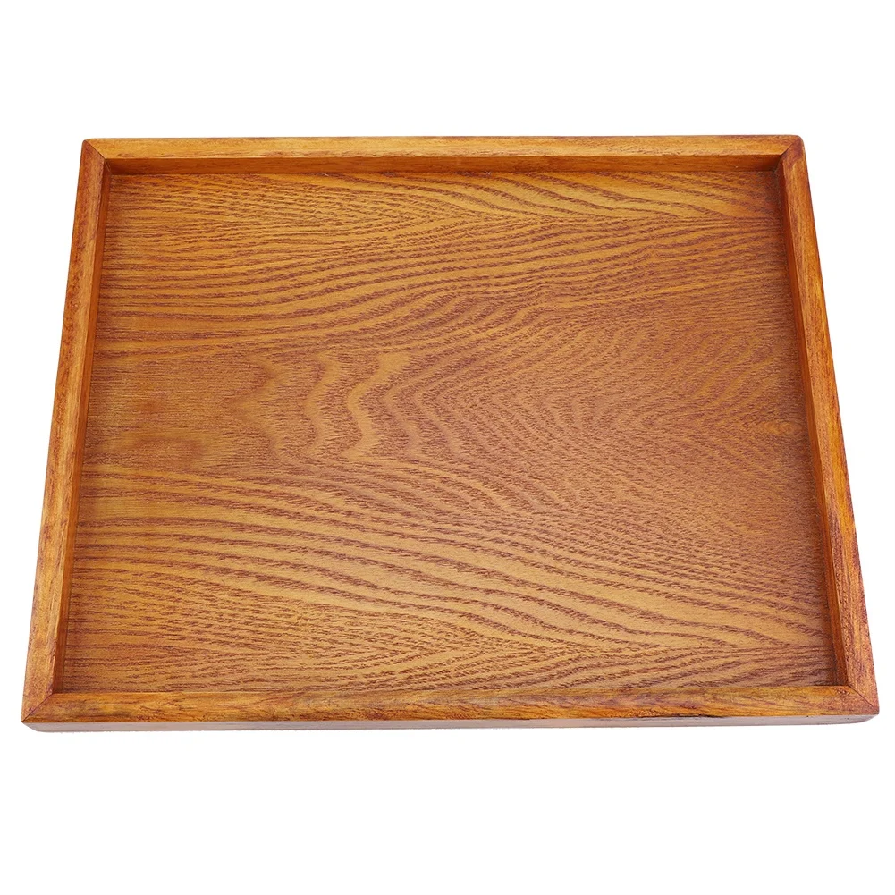 Rectangle Wooden Tea Tray Serving Table Plate Snacks Food Storage Dish For Hotel Home With Handle Serving Tray Home Decoration