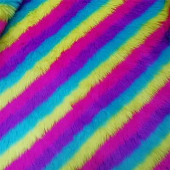 

Rainbow Jacquard plush Cloth For Sewing Baby Cloth Handbag Plush Toys