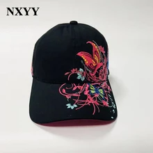 NXYY повседневные бейсболки с вышивкой больших бабочек, украшенные цветами, красивые роскошные шапки с косточками, Ulzzang, новые модные кепки