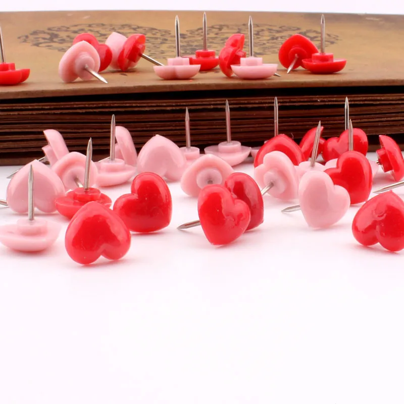 100 шт. пластиковые булавки в форме сердца|Швейные инструменты и аксессуары| |
