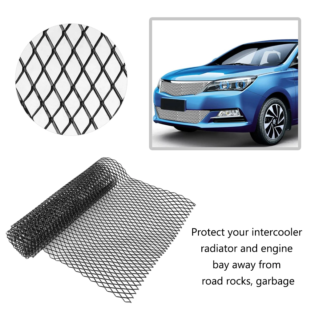 100x 33cm Aluminum Racing Grille Mesh Car Tuning Grill Rhombus Front Racing Grille Trim Cover For Cars Vehicle Grille Reseau