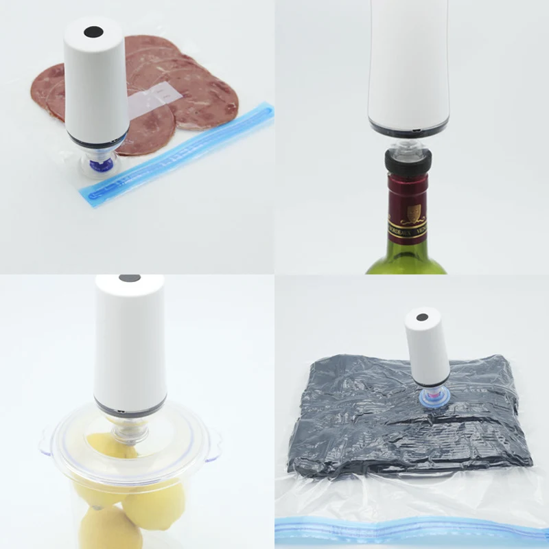 Mini Automatic Compression Vacuum Pump Household Snack Sealer Clamp Snack Fresh Food Rod Strip Kitchen Tool With Bag Sealer