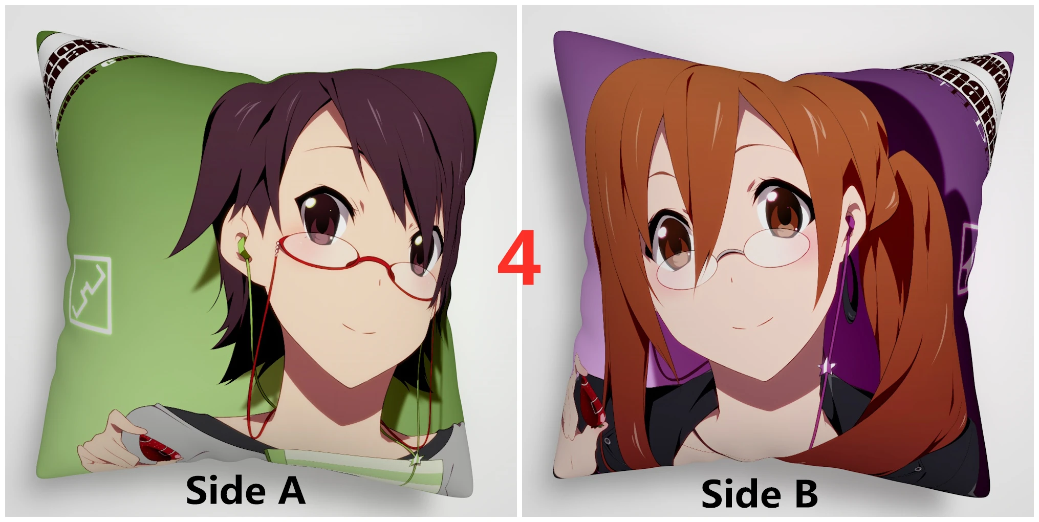 Yui Azusa Mio Ritsu Tsumugi аниме двусторонний чехол для подушки - Цвет: 4