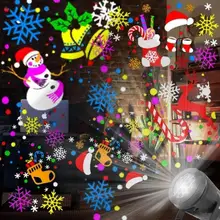 Projecteur de noël à 16 motifs, haute luminosité, extérieur, pour la maison, décoration de noël, Lig W6v1