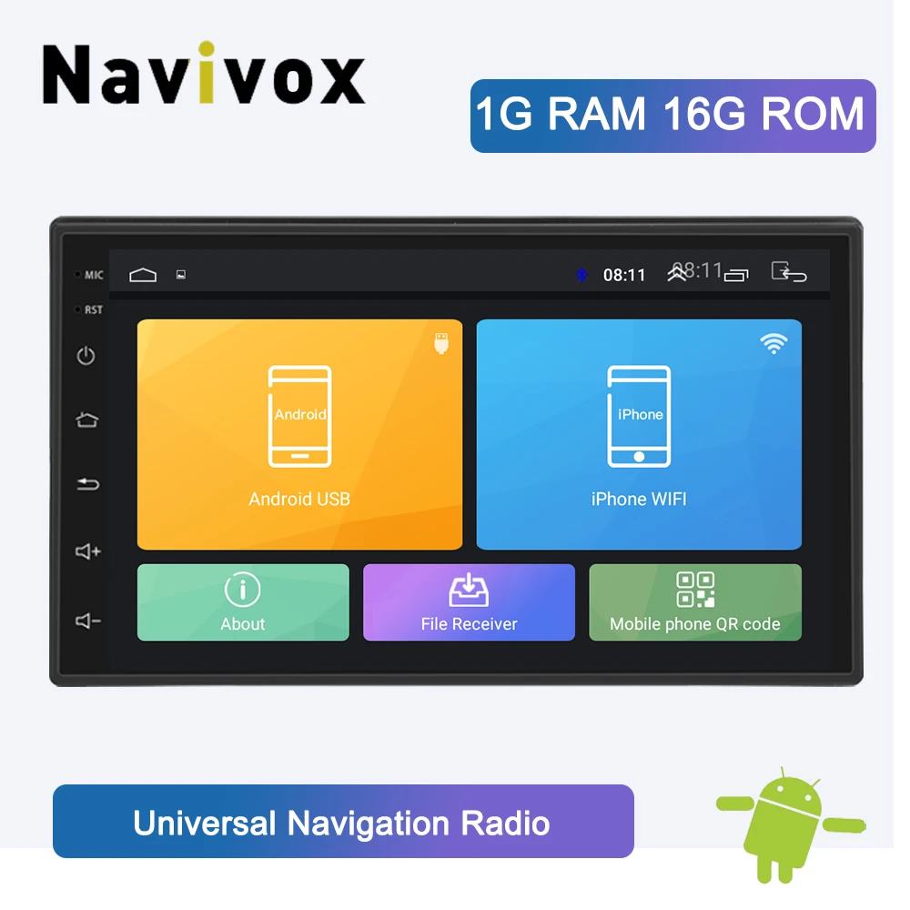 Navivox Android 8,1 для Nissan Volkswagen TOYOTA Honda KIA hyundai Lada Renault Mazda универсальный автомобильный Радио gps 2 din DVD плеер