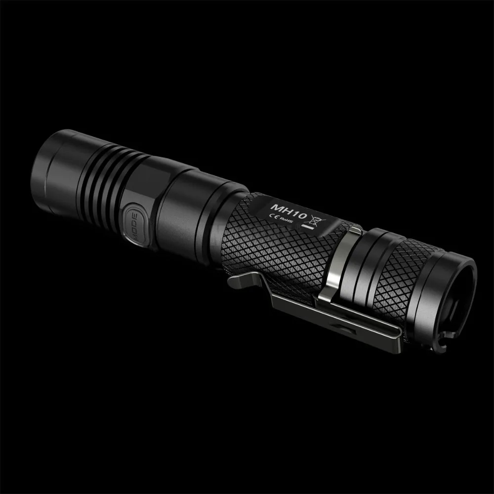 NITECORE MH10 1000 лм U2 светодиодный наружный перезаряжаемый портативный фонарик USB кабель для зарядки+ 1x18650 аккумулятор