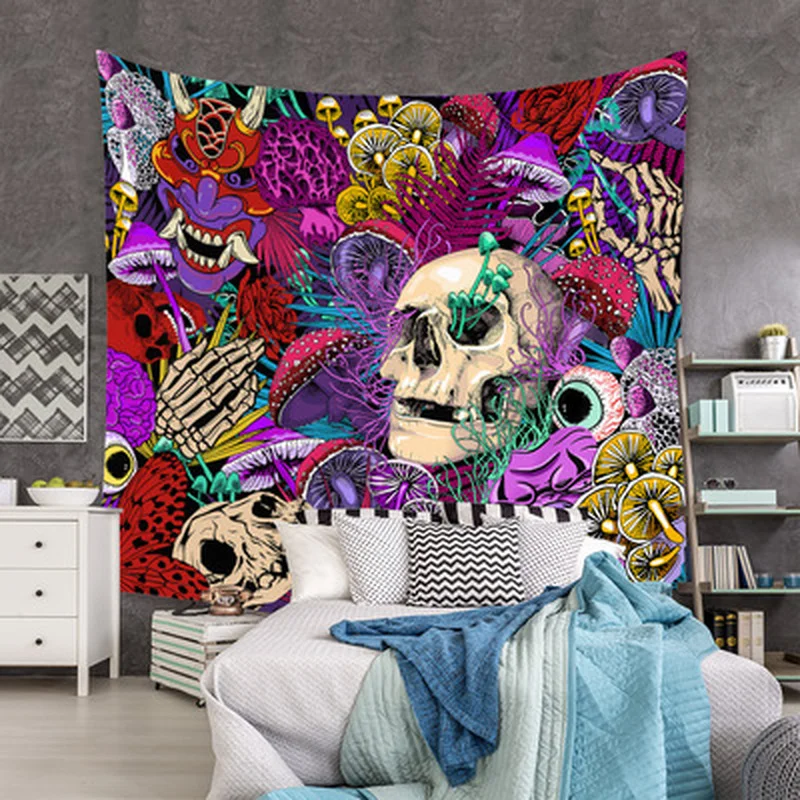 

Nordic Psychedelic Hanging Fabric Background Wall Covering Home Decoration Wall Blanket Tapestry Bedroom Wall Hanging 95*73cm