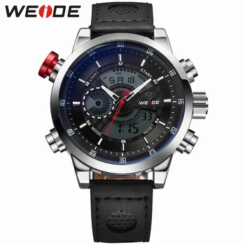 

WEIDE Men Watch Mens Fashion Casual Quartz Digital Auto Date Alarm Chronograph Repeater Multiple Time Zone Belt Wristwatches Men