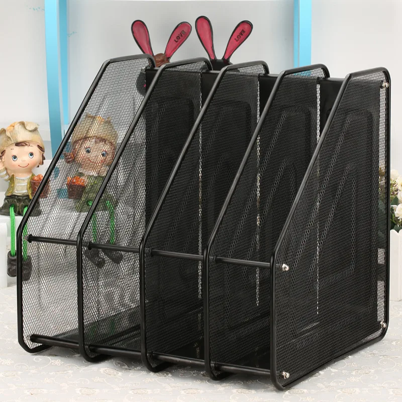 

Metal File Box File Holder Triple Frame Three Block Iron Mesh File Holder Iron File Tray File Column Information