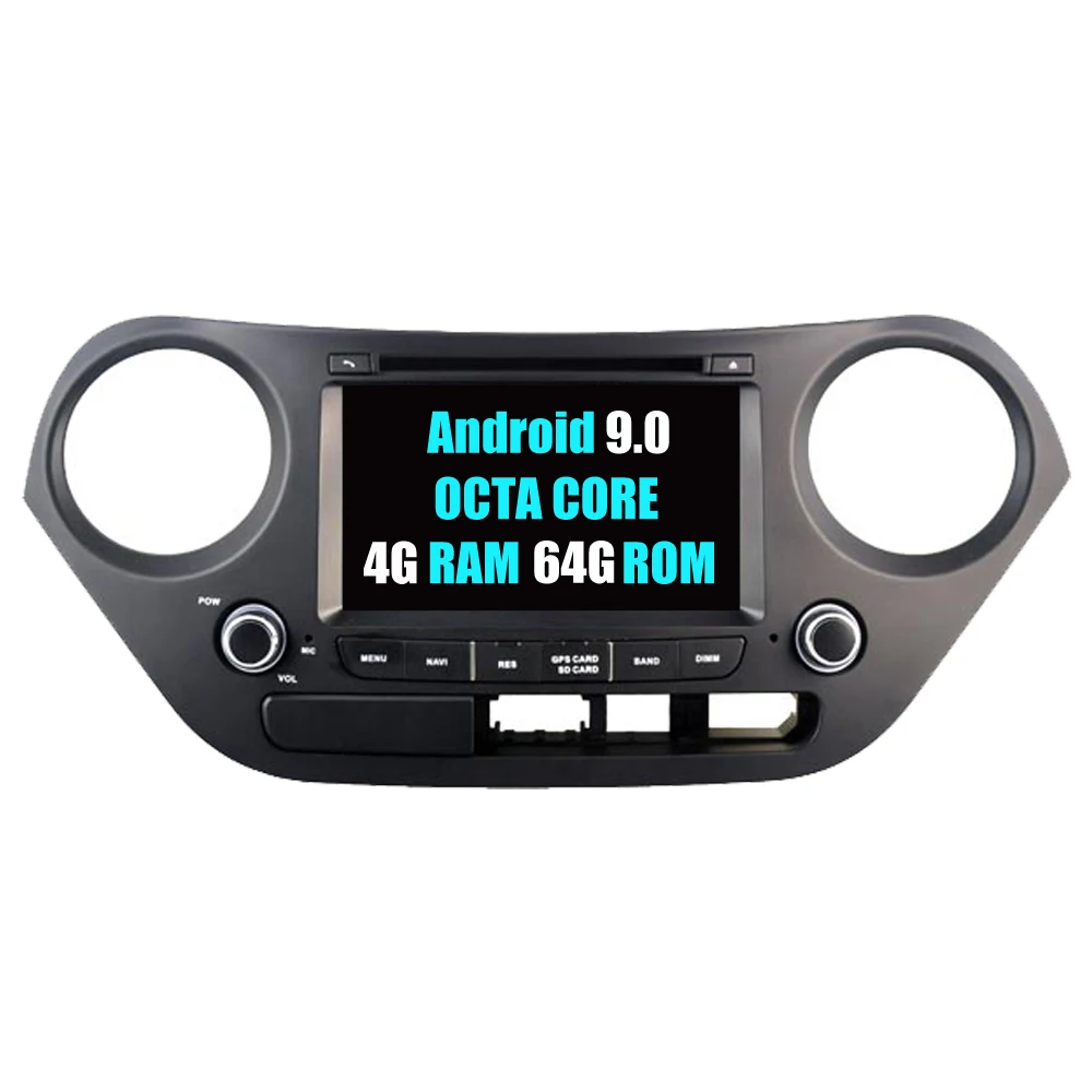 4G ram+ 64G rom Автомобильный мультимедийный плеер для hyundai i10 2013 Android 9,0 Радио Стерео DVD gps навигация Bluetooth