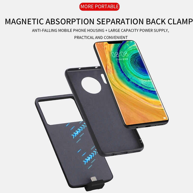 Neng 7000 мА/ч чехол для зарядного устройства для huawei mate 30, Дополнительный внешний аккумулятор, чехол для huawei mate 30 Pro