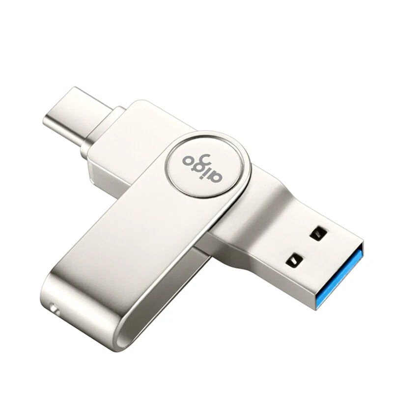 Aigo 64G usb 3,1 высокоскоростной металлический OTG флеш-накопитель вращающийся на 360 ° двойной интерфейс Тип C Автомобильный usb флеш-накопитель macbook cle usb