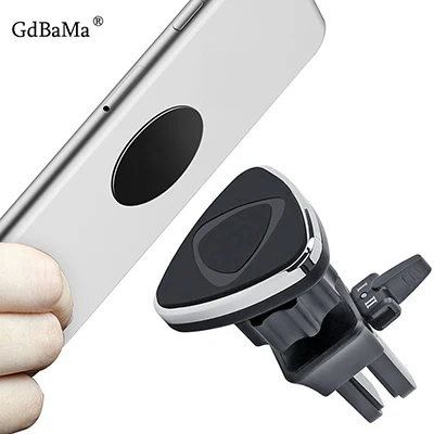 Магнитный Air Vent Mount мобильный смартфон Стенд Soporte Movil Coche магнитный держатель сотовый телефон планшет gps автомобильный держатель телефона - Цвет: black